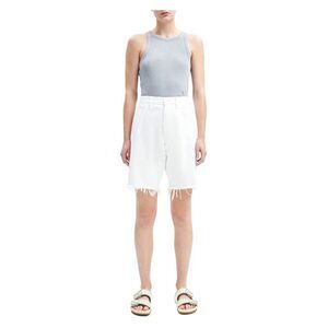 7 FOR ALL MANKIND Womens White Stretch Pocketed Boyfriend Shorts 28